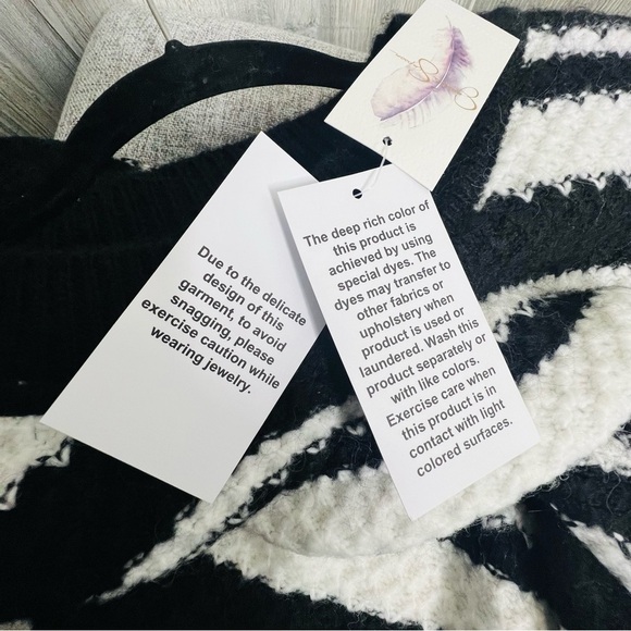 Jessica Simpson Portia Anthracite Stripe Combo Sweater - Picture 9 of 9